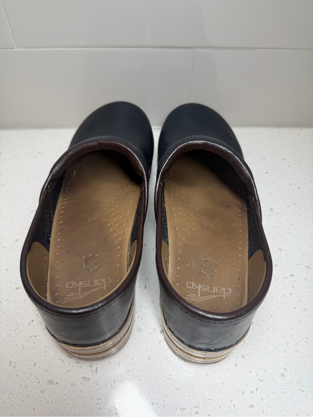 Dansko leather clogs shoes DARK BLUE SIZE 42 11 10.5 nurse - Picture 7 of 16